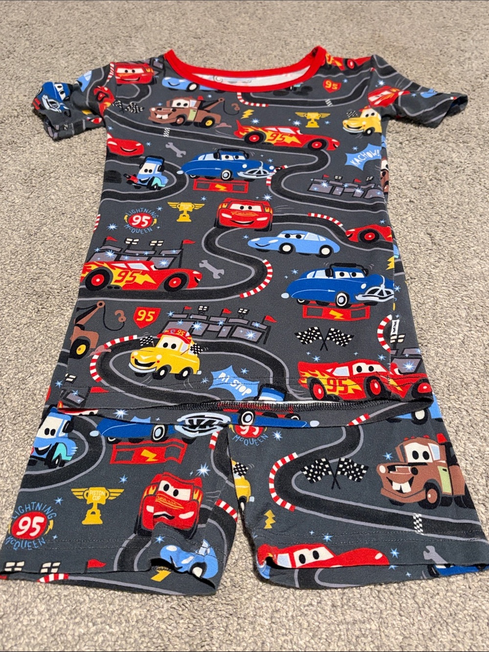 Disney and Pixar Piston Cup Cars Little Sleepies Pajamas